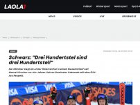 Bild zum Artikel: Schwarz: 'Drei Hundertstel sind drei Hunderstel!'