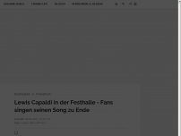 Bild zum Artikel: Lewis Capaldi in der Festhalle: Fans singen seinen Song zu Ende