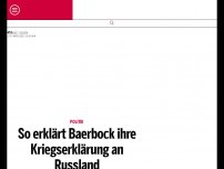 Bild zum Artikel: So erklärt Baerbock ihre Kriegserklärung an Russland