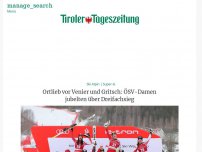 Bild zum Artikel: Ortlieb vor Venier und Gritsch: ÖSV-Damen jubelten in Kvitfjell über Dreifachsieg