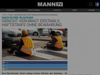 Bild zum Artikel: Ohne Bewährung: Gericht verhängt erstmals Haftstrafe gegen Klima-Aktivisten