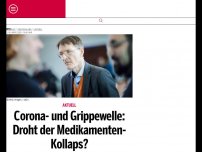 Bild zum Artikel: Corona- und Grippewelle: Droht der Medikamenten-Kollaps?