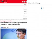 Bild zum Artikel: Eine Analyse von Ulrich Reitz  - Warum Karl Lauterbach gerade seinen Status als Volksheld verliert