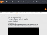 Bild zum Artikel: Letzte Generation bisher nicht extremistisch