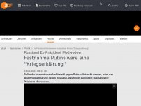 Bild zum Artikel: Festnahme Putins wäre eine 'Kriegserklärung'