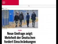 Bild zum Artikel: Neue Umfrage zeigt: Mehrheit der Deutschen fordert Einschränkungen beim Asylrecht