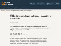 Bild zum Artikel: Darf die AfD an der Bürgerschaftswahl in Bremen teilnehmen?