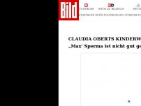 Bild zum Artikel: Claudia Oberts Kinderwunsch - „Max’ Sperma ist nicht gut genug!“