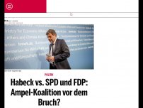 Bild zum Artikel: Habeck vs. SPD und FDP: Ampel-Koalition vor dem Bruch?