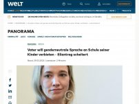 Bild zum Artikel: Vater will genderneutrale Sprache an Schule seiner Kinder verbieten – Klage scheitert