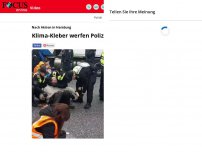 Bild zum Artikel: Nach Aktion in Hamburg: Klima-Kleber werfen Polizei „Folter“...