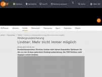 Bild zum Artikel: Lindner: Mehr nicht immer möglich