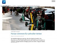 Bild zum Artikel: Pariser stimmen für Verbot von E-Scooter-Verleih