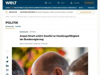 Bild zum Artikel: Ampel-Streit schürt Zweifel an Handlungsfähigkeit der Bundesregierung