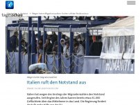 Bild zum Artikel: Italien ruft wegen hoher Migrationszahlen den Notstand aus