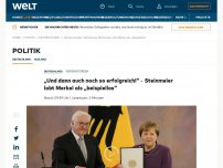 Bild zum Artikel: „Und dann auch noch so erfolgreich!“ – Steinmeier lobt Merkel als „beispiellos“