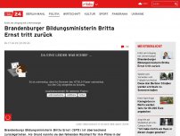 Bild zum Artikel: Brandenburger Bildungsministerin Britta Ernst tritt zurück