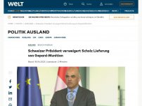 Bild zum Artikel: Schweizer Präsident verweigert Scholz Lieferung von Gepard-Munition