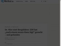 Bild zum Artikel: Dr. Nice statt Bergdoktor: ZDF hat „nach einem neuen Hans Sigl“ gesucht - und gefunden