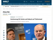 Bild zum Artikel: Zustimmung für Scholz und Habeck auf Tiefststand