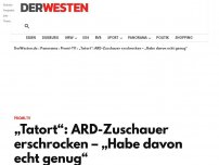 Bild zum Artikel: „Tatort“: ARD-Zuschauer fassungslos – „Habe davon echt genug“