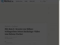 Bild zum Artikel: Mit dem E-Scooter zur Bühne: Schlagerfans feiern Backstage-Video von Helene Fischer