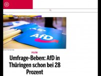 Bild zum Artikel: Umfrage-Beben: AfD in Thüringen schon bei 28 Prozent