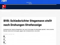 Bild zum Artikel: Nach Drohungen: Schiri Stegemann stellt Strafanzeige