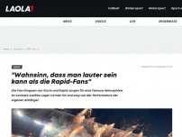 Bild zum Artikel: 'Wahnsinn, dass man lauter sein kann als die Rapid-Fans'