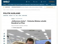 Bild zum Artikel: „Vollkommen sinnlos“ – Polnischer Minister schreibt Brandbrief an Pfizer