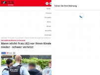 Bild zum Artikel: Schreckliche Bluttat in Dorsten - Mann sticht Frau (42) vor ihren Kindern nieder - schwer verletzt