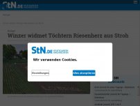 Bild zum Artikel: Stuttgart: Winzer widmet Töchtern Riesenherz aus Stroh