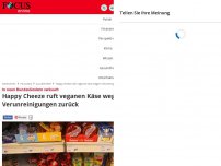 Bild zum Artikel: In neun Bundesländern verkauft - Happy Cheeze ruft veganen Käse wegen Verunreinigungen zurück