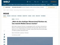 Bild zum Artikel: „Mehr als den niedrigen Wasserstand fürchten wir, was manche Medien daraus machen“