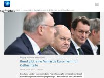 Bild zum Artikel: Bund erhöht Flüchtlingspauschale an die Länder um eine Milliarde Euro