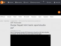 Bild zum Artikel: Dunja Hayali hört beim sportstudio auf