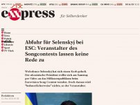 Bild zum Artikel: Abfuhr für Selenskyj bei ESC: Veranstalter des Songcontests lassen keine Rede zu