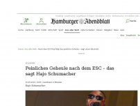 Bild zum Artikel: Kolumne : Peinliches Geheule nach dem ESC – das sagt Hajo Schumacher