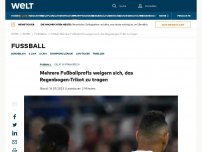 Bild zum Artikel: Mehrere Fußballprofis weigern sich, das Regenbogen-Trikot zu tragen