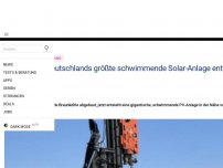 Bild zum Artikel: Bei Cottbus: Deutschlands größte schwimmende Solar-Anlage entsteht