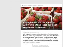 Bild zum Artikel: 'Signalwirkung': Aldi Süd verkauft ab jetzt ausschließlich regionale Erdbeeren
