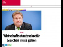 Bild zum Artikel: Wirtschaftsstaatssekretär Graichen muss gehen