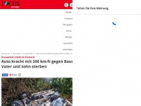 Bild zum Artikel: Auto kracht gegen Baum: Vater und Sohn sterben bei grausamem...