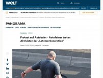 Bild zum Artikel: Protest auf Autobahn – Autofahrer treten Aktivisten der „Letzten Generation“