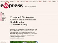 Bild zum Artikel: Freispruch für Arzt und Corona-Kritiker Sucharit Bhakdi: keine Volksverhetzung