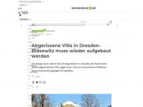 Bild zum Artikel: Abgerissene Villa in Dresden-Blasewitz muss wieder aufgebaut werden
