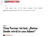 Bild zum Artikel: Tina Turner ist tot – der Weltstar stirbt im Alter von 83 Jahren