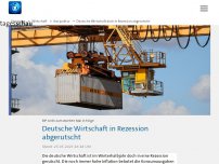Bild zum Artikel: Deutsche Wirtschaft doch in Rezession abgerutscht