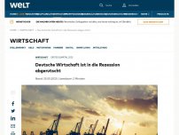 Bild zum Artikel: Deutsche Wirtschaft ist in die Rezession abgerutscht