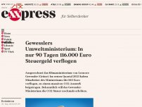 Bild zum Artikel: Gewesslers Umweltministerium: In nur 90 Tagen 116.000 Euro Steuergeld verflogen